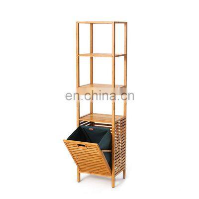 Laundry Hamper Sorter Basket Shelf Change Shoe Bench Natural Bamboo Oxford Cloth Waterproof Drawer Design Art Countertop