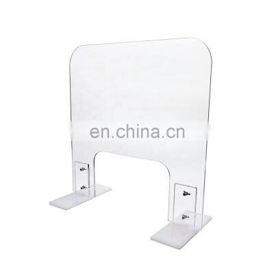 Sneeze Guard Shield for Counter  Portable Protective Barrier Transaction Window Customize Acrylic Sneeze Screen with Feet