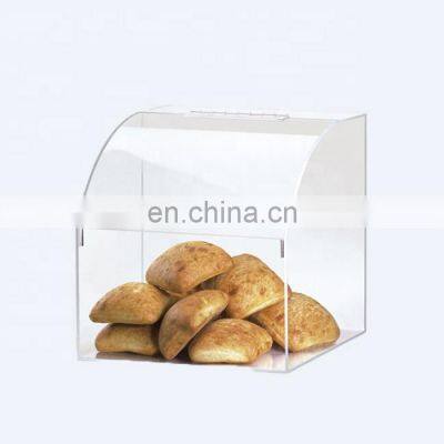 clear custom acrylic bread display case