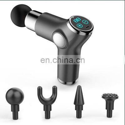 heat body deep tissue hand held mini massage gun dropshipping percussion muscle massage gun