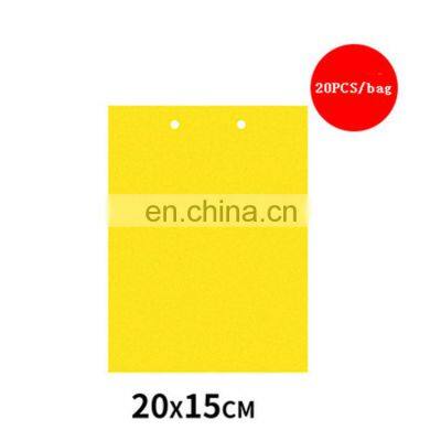Double Sided Agriculture Helper Yellow Sticky Insect Glue Trap For Mosquito White Flies Aphids Leaf Miner