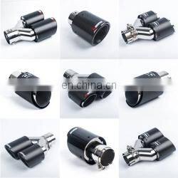 Car Exhaust Carbon Fiber Tail Throat Rear Diffuser With Tips For Audi A3 S3 A4 S4 A5 S5 A6 S6 A7 S7 A8 S8 photo-2