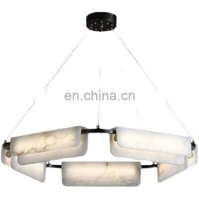 Vintage European Modern Lamp Luxury Light Ceiling Chandelier Designer Lamp Nordic Light Natural MARBLE