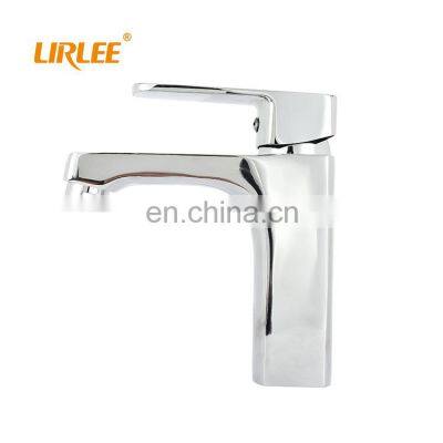LIRLEE OEM Bathroom Brass Floor Faucet Basin Mixer photo-3
