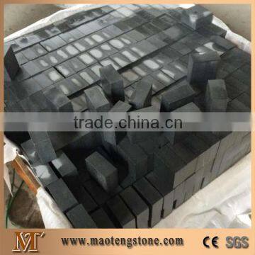 G684 Beauty Black Granite All Sides Saw Cut Basalt Cut Granite Cubes