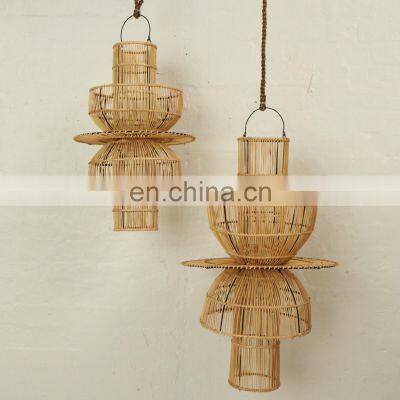 New Design Collection Handwoven Rattan Light Shade Rattan Lamp Shade Decor Manufacturer photo-2