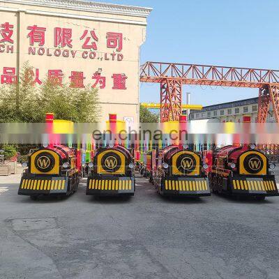 Attraction Kids Steam Old Fashion Battery Operated Trackless Train Mini Train Set Manufacturer