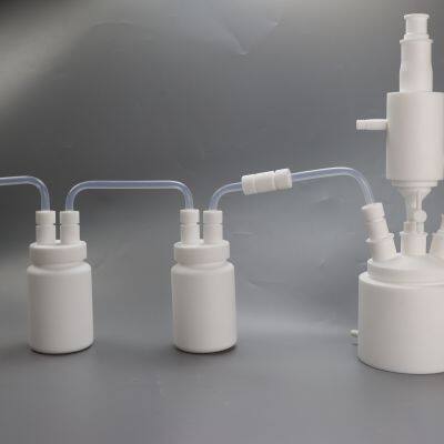 Chemical and Pharmaceutical Hydrogen Fluoride Distillation Condensing Device Corrosion-resistant and High-temperature-resistant Teflon Plastic Distillation Reaction Device Flask With Cooling Jacket photo-4