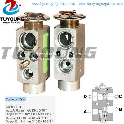 TUYOUNG HY-PZF111 auto air conditioning expansion valve Capacity 7kw Block ac expansion valve