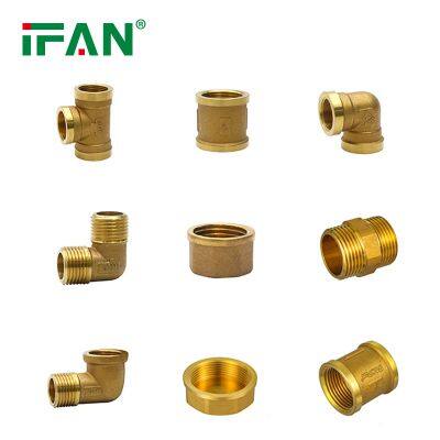 IFAN 30 Years Brass Plumbing Fittings Manufacture Experience Dimension 1/2 - 1 Inch Brass Pipe Fitting