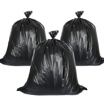 Black Fold Heavy Duty Trash Bag Plastic Disposable Garbage Bag on Roll Large Industriel Garbage Bags