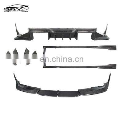 G87 M2 TK Style High Quality Dry Carbon Fiber Front Lip Front Splitter Rear Diffuser Side Skirt For BMW G87 M2 Body Kit photo-2