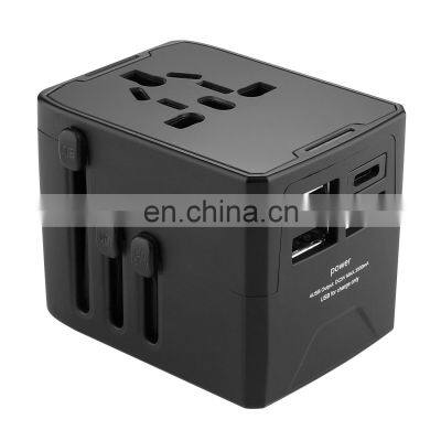 Global Mobile Phone Tablet Charging Adapter Universal Travel Adapter With Type C To Usb 3.0 Adapter