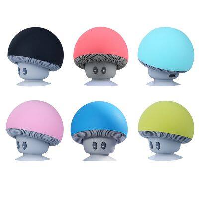 Mini Cartoon Wireless Blue Tooth Speaker Waterproof Sucker Shower Stereo Subwoofer Music Player Mushroom Speaker photo-3