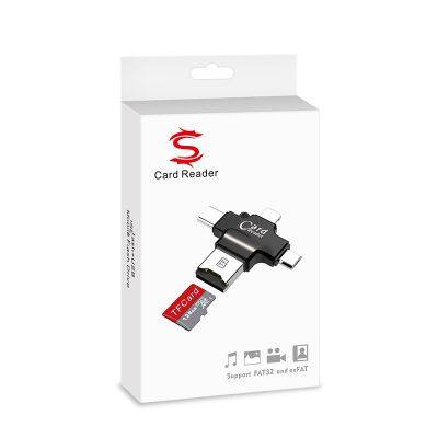4 in 1 Mini Pendrive Card Reader OTG Factory Price Type-C Usb for Phone Android IOS Magnetic Smart TF Card Reader photo-2