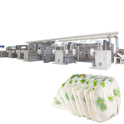 Full servo two-piece pull up baby diaper production line baby diaper machine baby diaper making machine