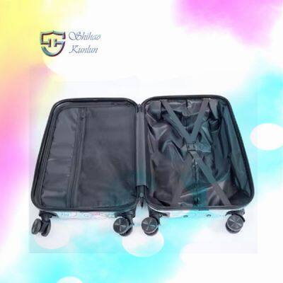 Wholesale Customized ABS PC Hard Shell 20/24/28 Inch Printed Luggage Luxury Design Travel Bags Suitcase Set 3PCS photo-3