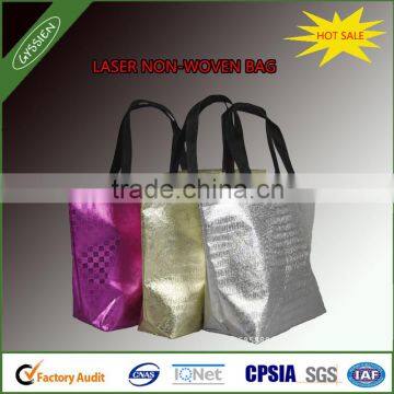 factory audit popular colorful laser non-woven tote bag