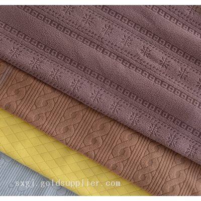 Mini Jacquard Polyester Polar Fleece Fabric