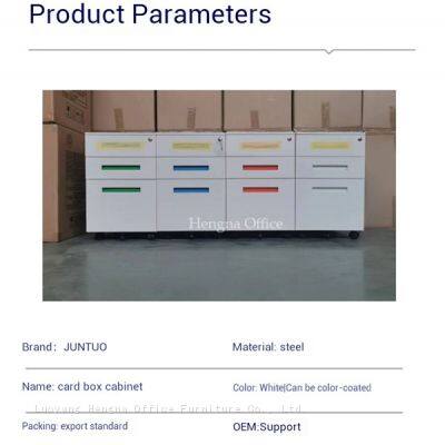 Lockable Office Storage Cabinet for School Staff Room, 4 Drawer Vertical Steel Unit With Anti-collision Buffer Design, Factory Direct photo-5