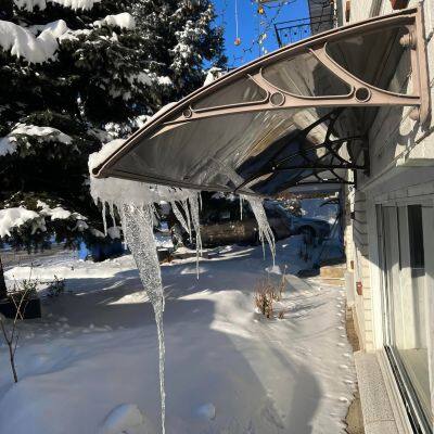 glass canopy polycarbonate awnings for the front of the door AG36 canopy china manufacturer