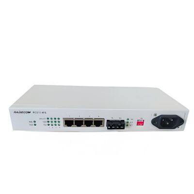 Raisecom RC511-4FE-S1 1-Port Fiber to 4-Port Ethernet Converter with 3-Year Warranty