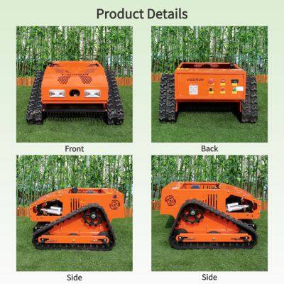 Vigorun VTC550 Hot Selling Remote Control Crawler Brush Cutter Lightweight & Portable Grass Mini Robot Flail Lawn Mower photo-3