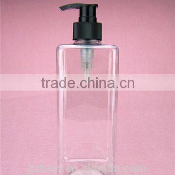 18oz transparent square plastic bottle 500ml empty for cosmetics                        
                                                Quality Choice