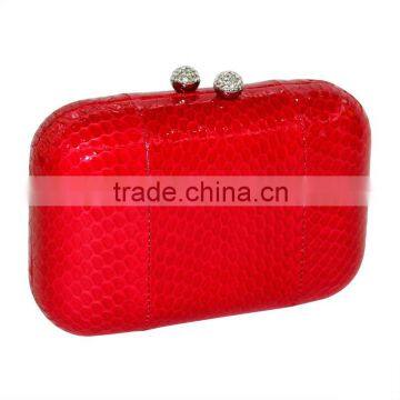 Elegant high quality real leather evening clutch bags young lady handbag