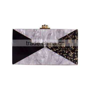 2015 acrylic clutch bag new style luxury box evening clutch bag on sale