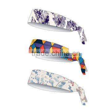 Custom printed sublimted yoga Sport headband wholesale moisture wicking running hair Headband for women