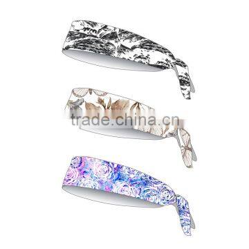 Hundreds of latest headband designs,wholesale custom fashion moisture wicking fitness headbands print logo sublimation headband