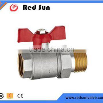 HR2090 factory manufacture brass water&gas with connector ball valve