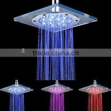 Glass LED Bathroom Metal Shower Head