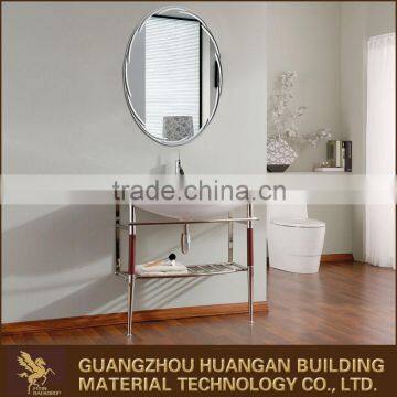 Bathroom mirror unframed oval mirror