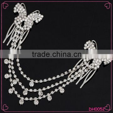 Wholesale newest boutique fashionable custom vintage diamond tasseles hair accessories