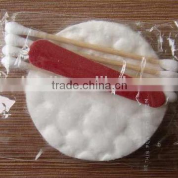 Hotel Disposable Vanity Kit, Cotton Pads/Cotton Balls/Cotton Swab/Nail Files /make up vanity kit