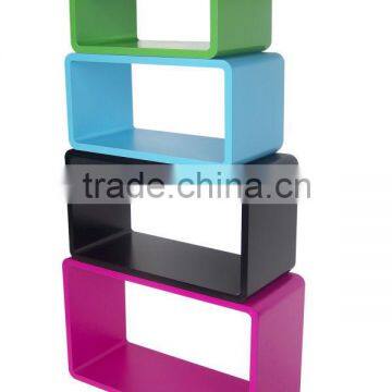 Set 4 display cube shelf for storage