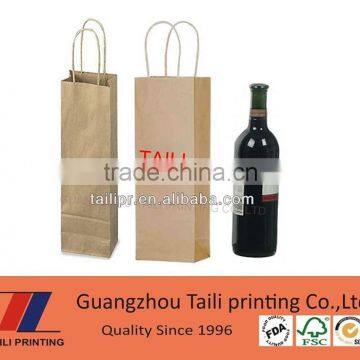 Customized wholesale paper wine bags printed logo