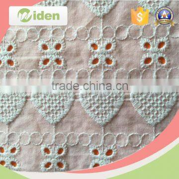 High quality love heart patterns cotton material embroidery lace fabric                        
                                                                                Supplier's Choice