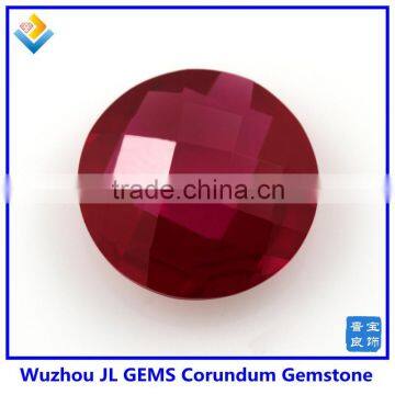 Round Double Checker Cut Ruby Corundum Jewelry Gemstone,price of rubi stone