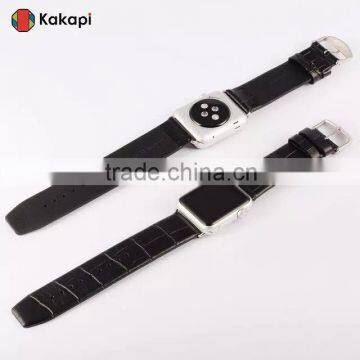 Kakapi Single Buckle Genuine Leather Watch Band Wrist Strap With Watchband Converter For 42MM Apple Watch MT-3910 photo-2