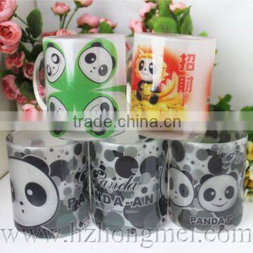 Custom 2015 New Hot Selling /plain Matt Glass Cup Heat Transfer Materials /11-15 oz Handle Matt Glass Mug