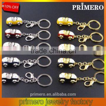 New Classic Enamel Paint Metal Simulation Mini Car Shape Model Key chain