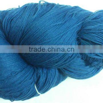 2/28 SMM 100% ACRYLIC CASHMERE LIKE SEMI DULL RAW WHITE YARN HAND KNITTING YARN photo-2