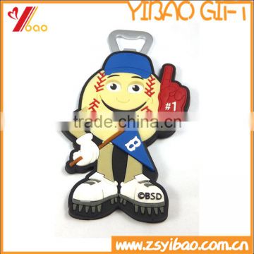 Custom 3D cartoon characters soft PVC bottle/beer opener