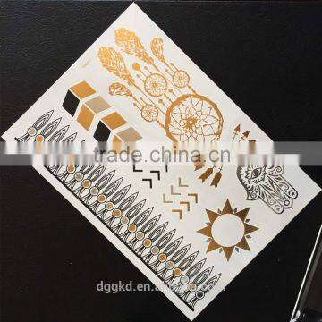 Hot New Magic Metallic Tattoo Gold Silver Fashion Tattoo Flash Intimate Temporary Tattoo Sticker/temporary Tatoo Sticker