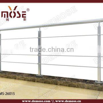 solid stainless steel vertical rod metal deck railing