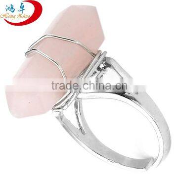 Natural Rose Quartz Stone Rings