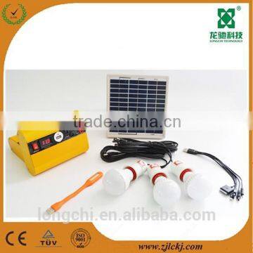 small system lighting system 3w12v solar panel system with USB mini. light